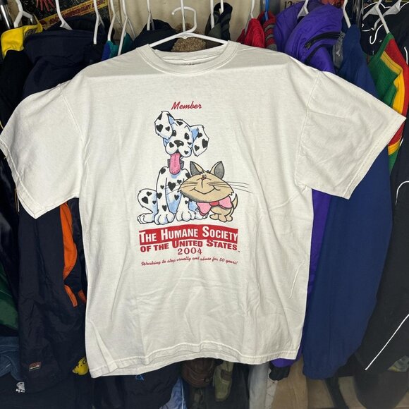 Y2k Humane Society Cute Cat & dog tee - Picture 1 of 4